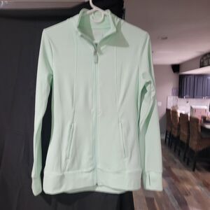 Jockey Women Seafoam Green Track Jacket Small B4
